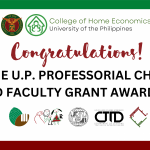 CHE congratulates the ONE UP Professorial Chair and Faculty Grant Awardees