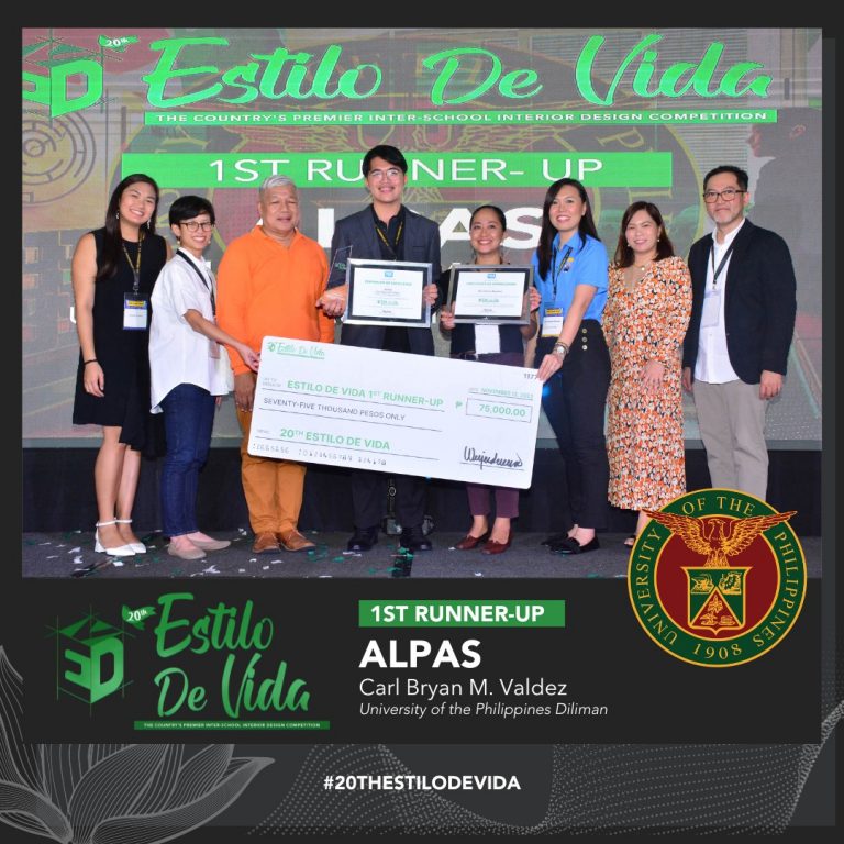 BS ID Student Wins First Runner-Up in Estilo de Vida Interior Design Competition with ‘Alpas’—A Design for Hope and Healing